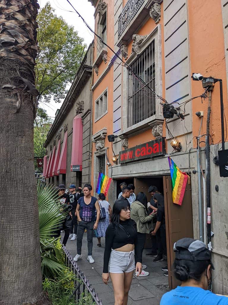 Outside of the gay club Fusion, in Mexico City's Zona Rosa.