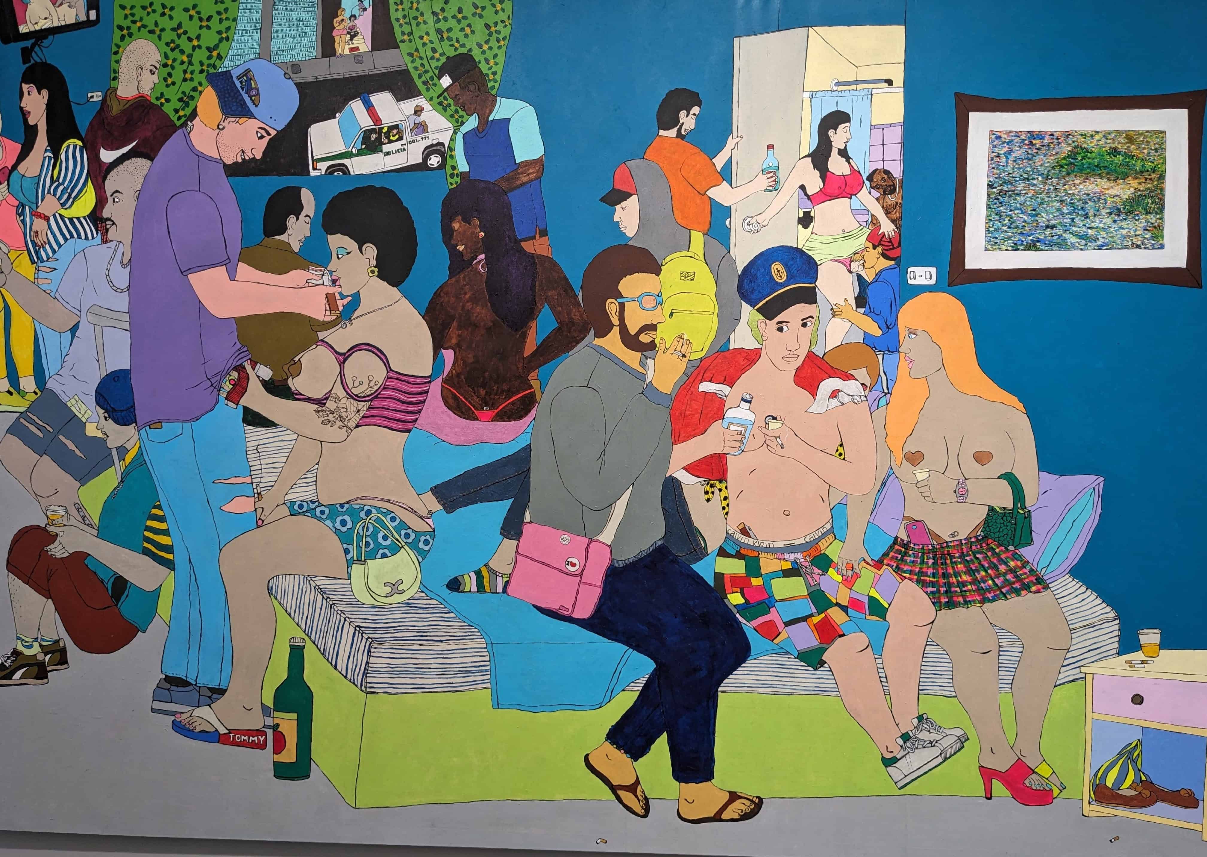 Painting by local Colombian artist.