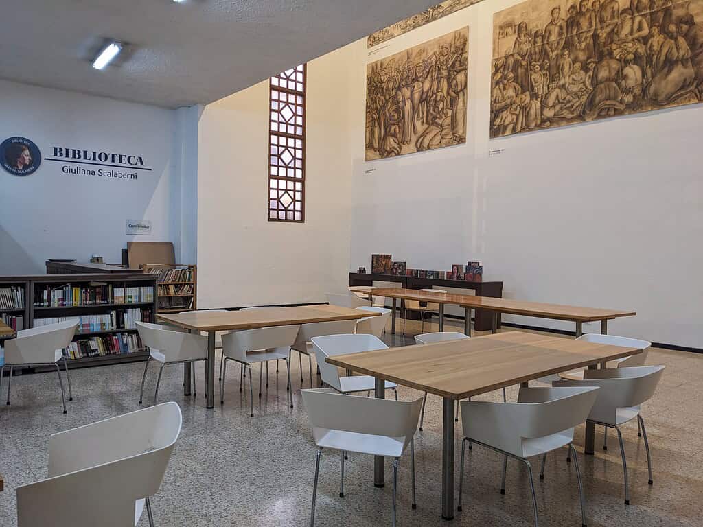 Library inside of Museo Casa Pedro New Gomez in Barrio Aranjuez Medellin Colombia